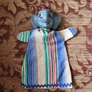 Rare 1940’s Walt Disney character Dumbo hand puppet 